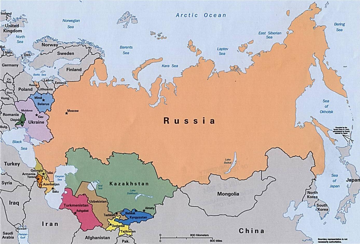 Rússia: mapa, capital, continente e história - Toda Matéria