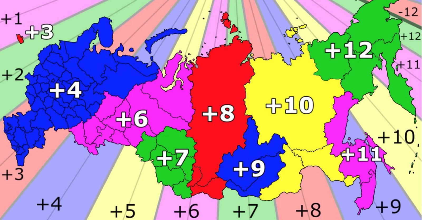 FEDERAÇÃO DA RÚSSIA - FUSOS HORÁRIOS