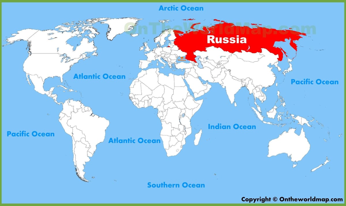 mapa da Rússia