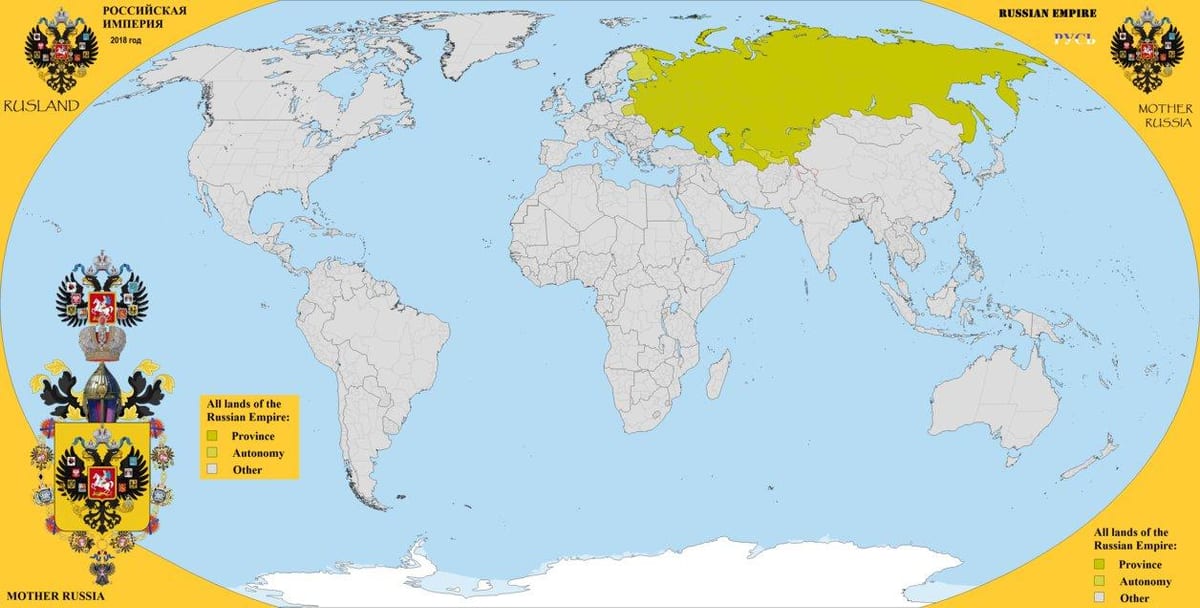 A rússia num mapa