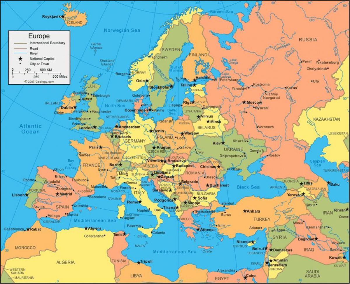Rússia mapa da europa