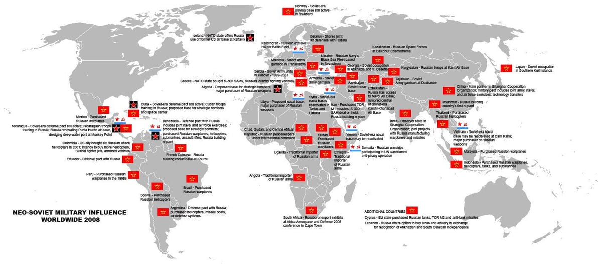 mapa do militar Soviética