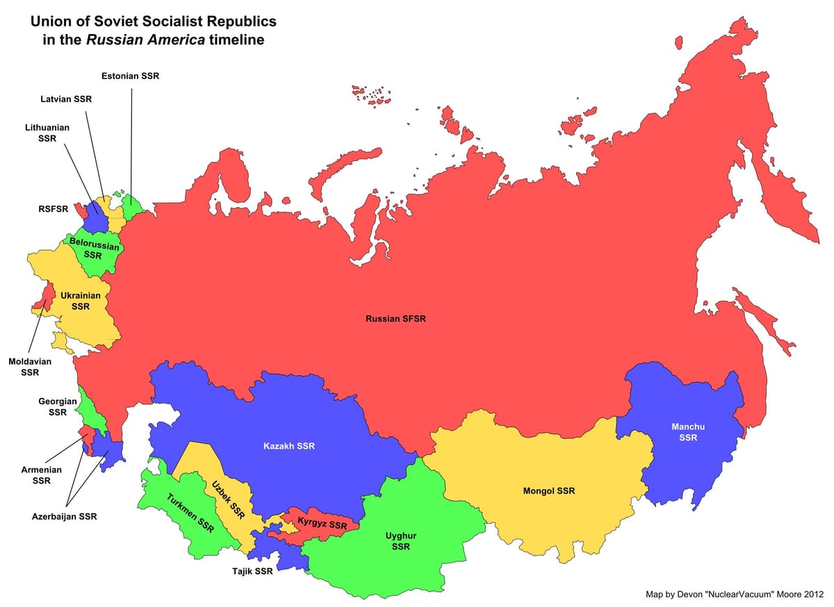 Rússia vs união Soviética mapa