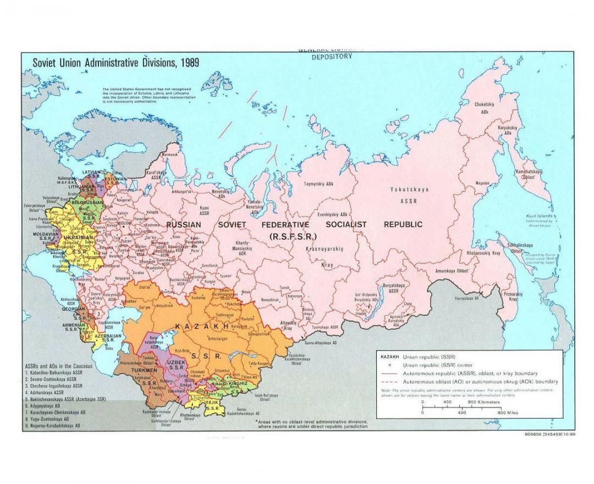 mapa união Soviética