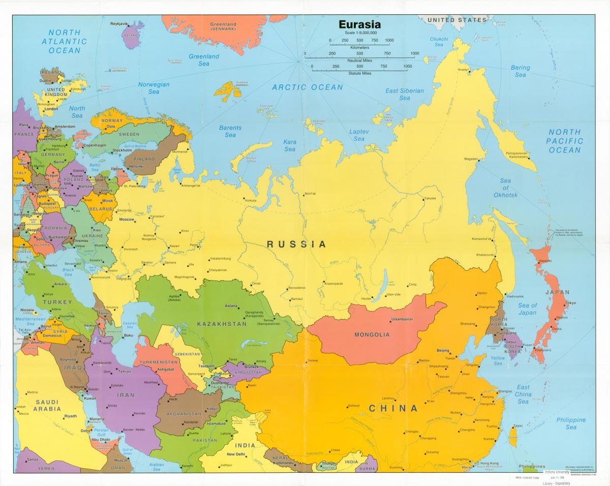 mapa da URSS vs Rússia