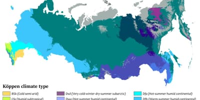 Clima mapa da Rússia