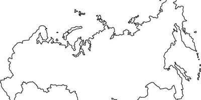 A rússia mapa de contorno