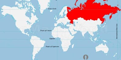 A rússia mapa de localização
