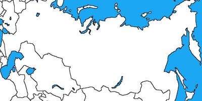 Rússia mapa em branco