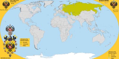 A rússia num mapa