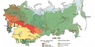 Russo recursos naturais mapa