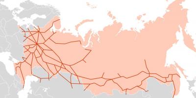 Mapa da Rússia transportes