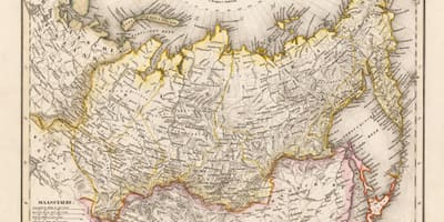 Mapa antigo da Rússia