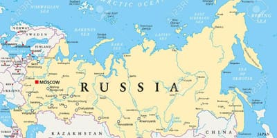A rússia capital mapa