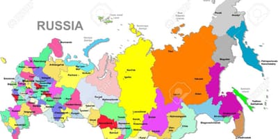 Mapa da federação russa