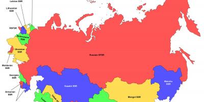 União soviética no mapa