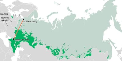 Mapa da agricultura russo