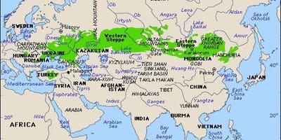 Mapa das estepes russas