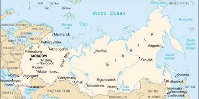 A rússia fronteira mapa