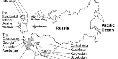 Mapa da URSS países