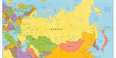 Mapa da URSS vs Rússia